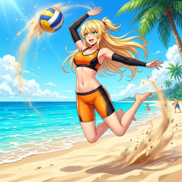 Profile / Avatar - Prompt for Converting Subject into a Beach Volleyball Player — output