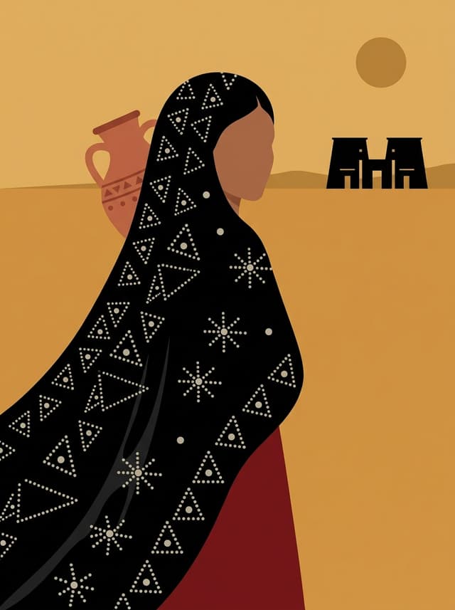 Sa'idi Egyptian Woman Vector Illustration — output