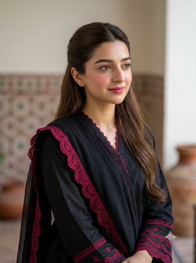 Profile / Avatar - Pakistani Traditional Dress Cinematic Portrait — output