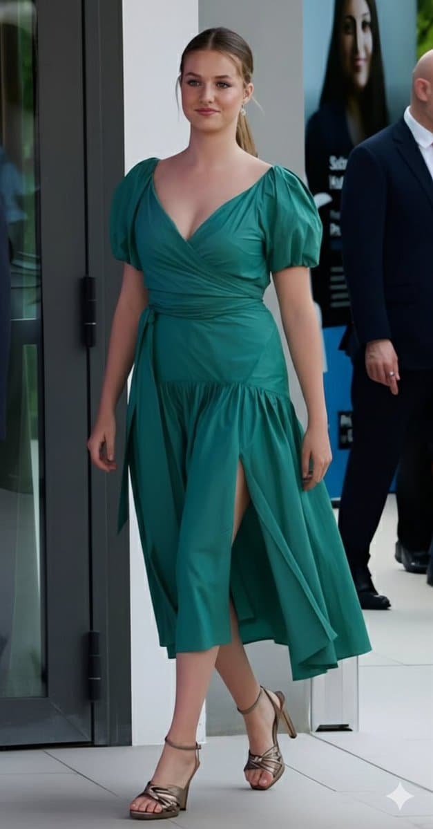 Product Marketing - Emerald Green Satin Dress Fashion Editorial — output