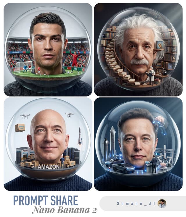 Game Asset - Surreal Miniature Universe Bubble Portrait — output