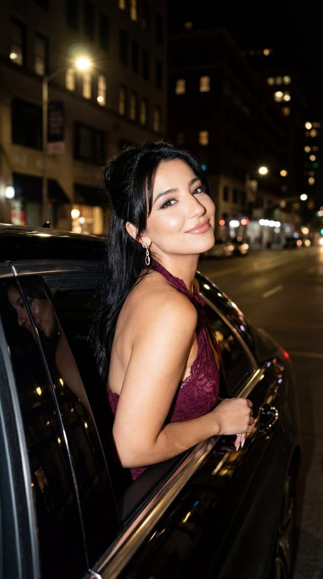 Social Media Post - Paparazzi Flash Nightlife Portrait with Identity Lock — output