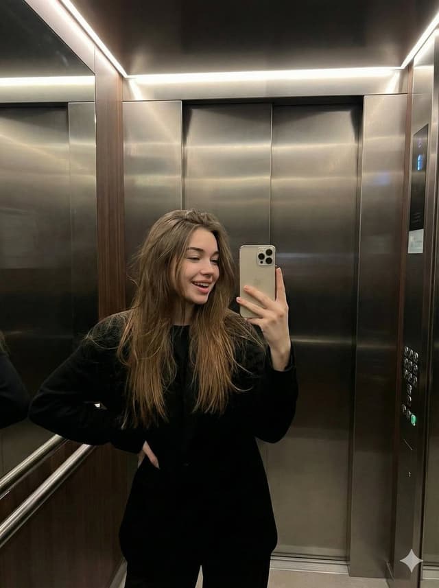 Candid Elevator Mirror Selfie — output
