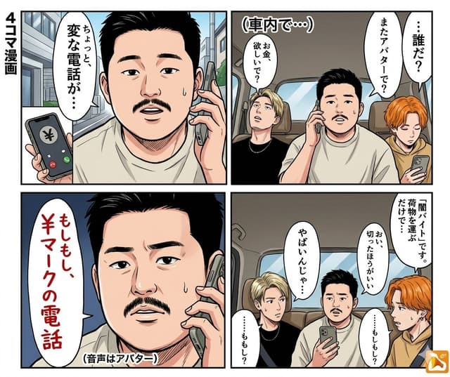 Comic / Storyboard - 4-Panel Manga: Anonymous and Mask — output
