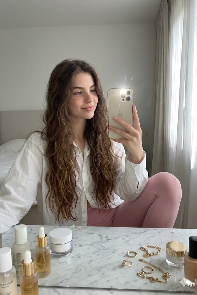 Mirror Selfie at Marble Vanity — output