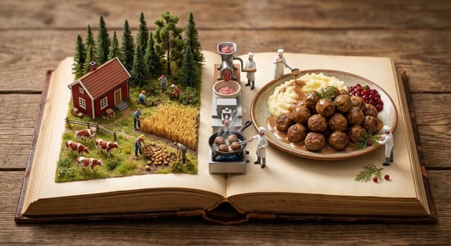 Infographic / Edu Visual - Culinary Pop-Up Book Diorama of Swedish Meatballs — output