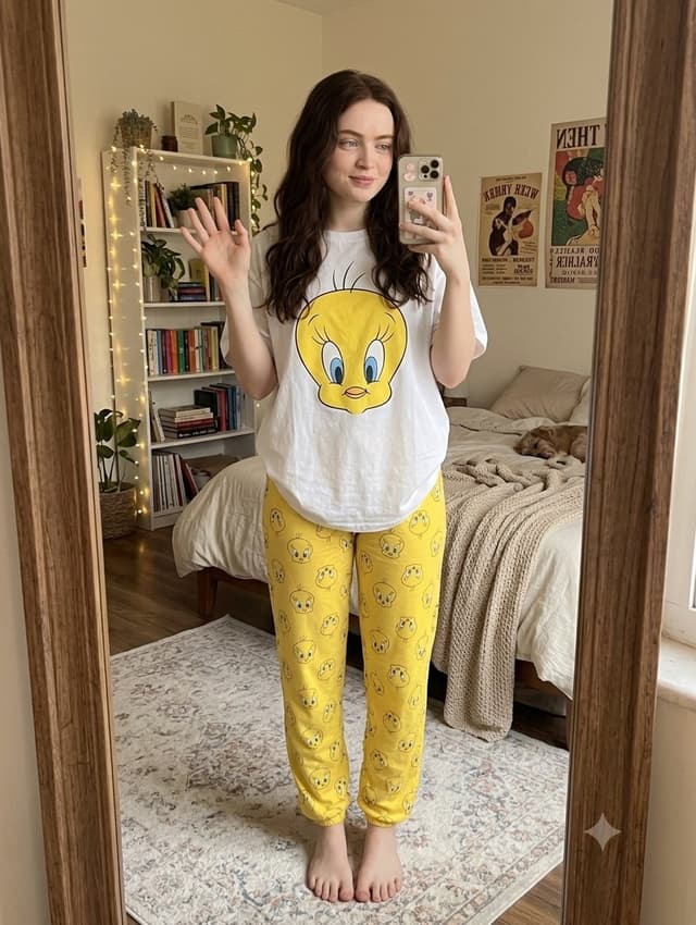 Profile / Avatar - Character Loungewear Mirror Selfie — output