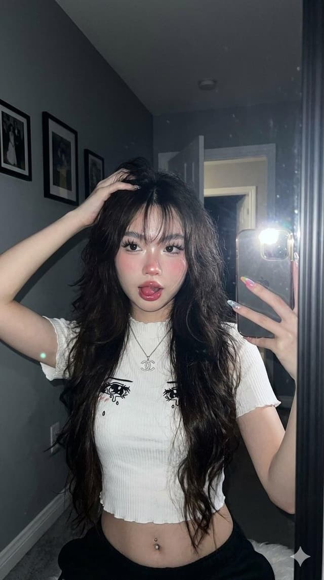 Profile / Avatar - Realistic Asian Woman Selfie with Phone Flash (3 Variations) — output