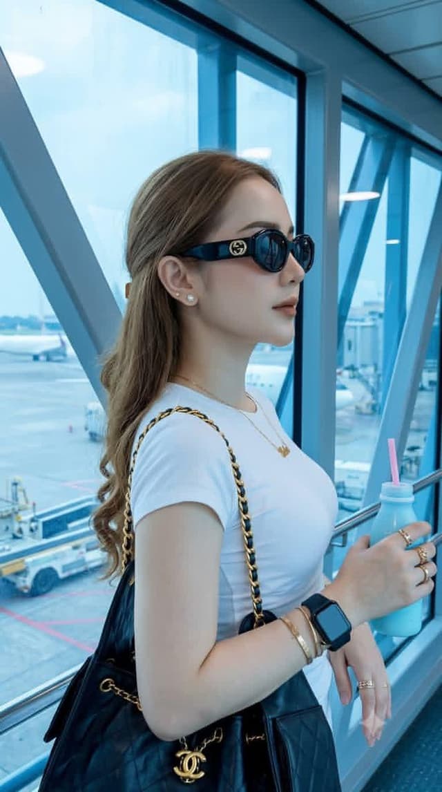Profile / Avatar - Modern Airport Travel Portrait — output