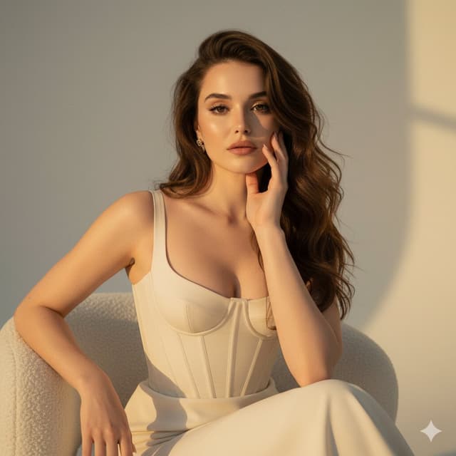 High-Fashion Editorial Golden Hour Portrait — output