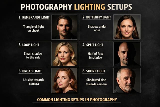 Photography Lighting Setups Poster Prompt — output