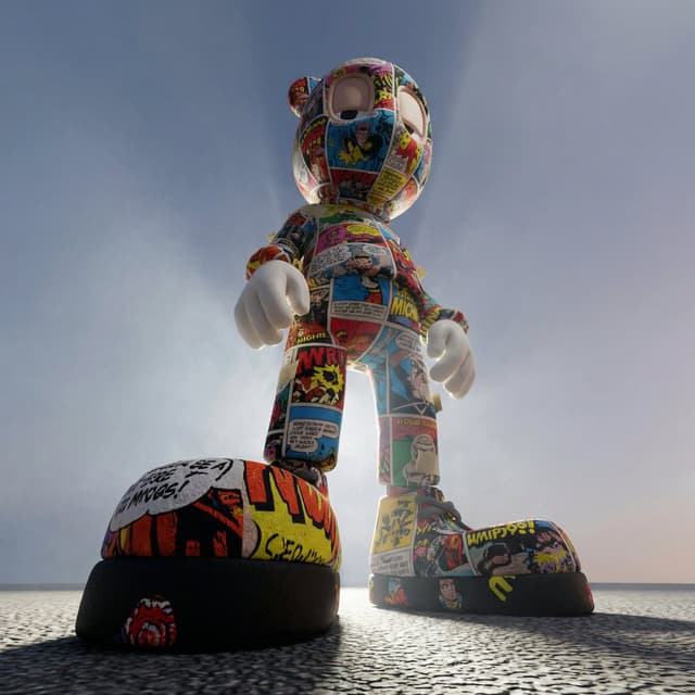 Game Asset - Worm's-Eye Perspective Character Shot (Likeness Preservation) — output