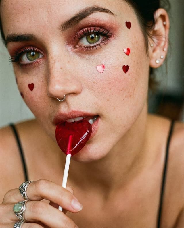 Social Media Post - Coquette Soft Grunge Portrait with Lollipop — output