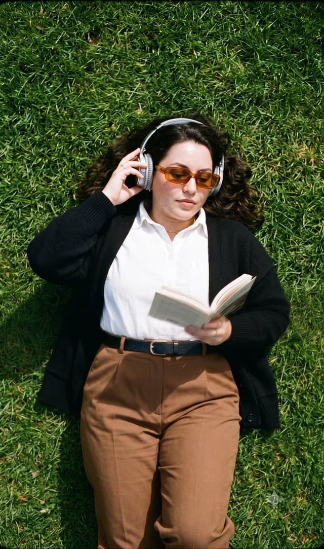 Social Media Post - Retro Film Fashion Editorial Park Portrait — output