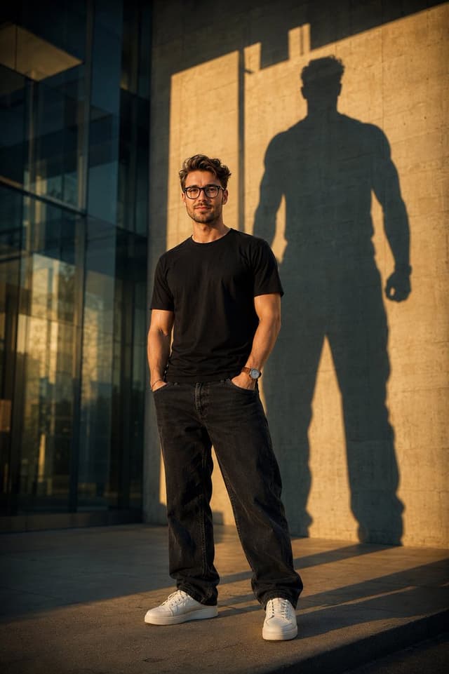 Social Media Post - Minimalist Urban Shadow Portrait — output