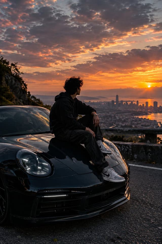 Product Marketing - Luxury Car Sunset Scene Prompt for Nano Banana Pro — output