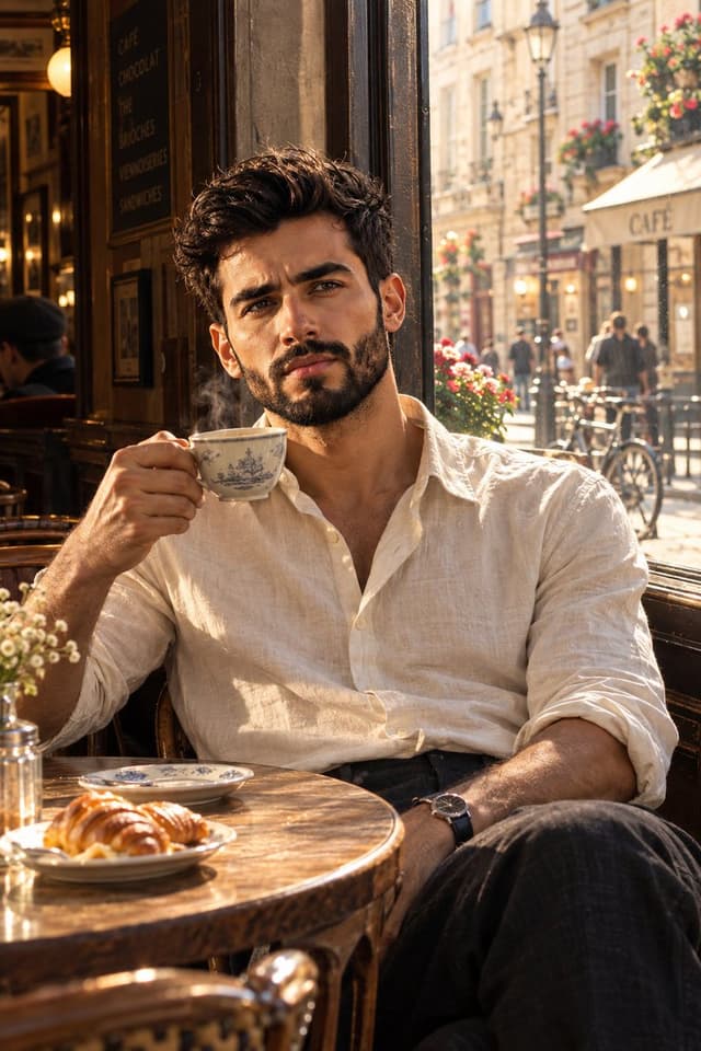 Social Media Post - Vintage European Cafe Portrait — output