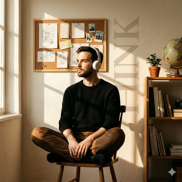 Cinematic Editorial Portrait in a Cafe with Window Shadows — output