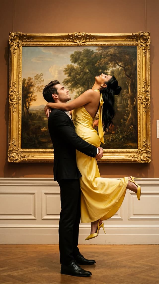 Cinematic Fine Art Couple Portrait with Reference Image Locking — output