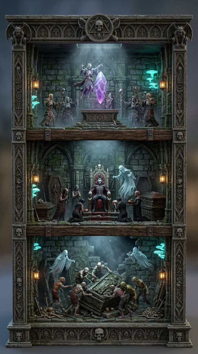 Game Asset - Ornate Diorama of Undead Dungeon — output