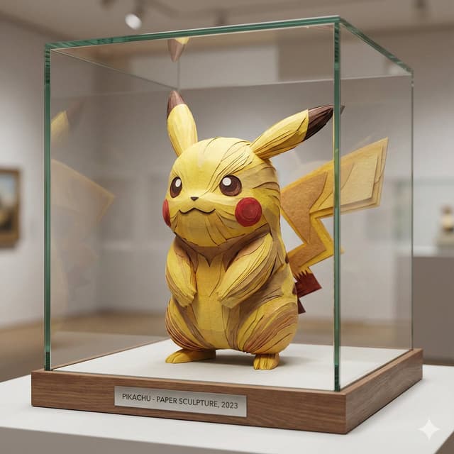 Cartoon Character Paper Sculpture Museum Display — output