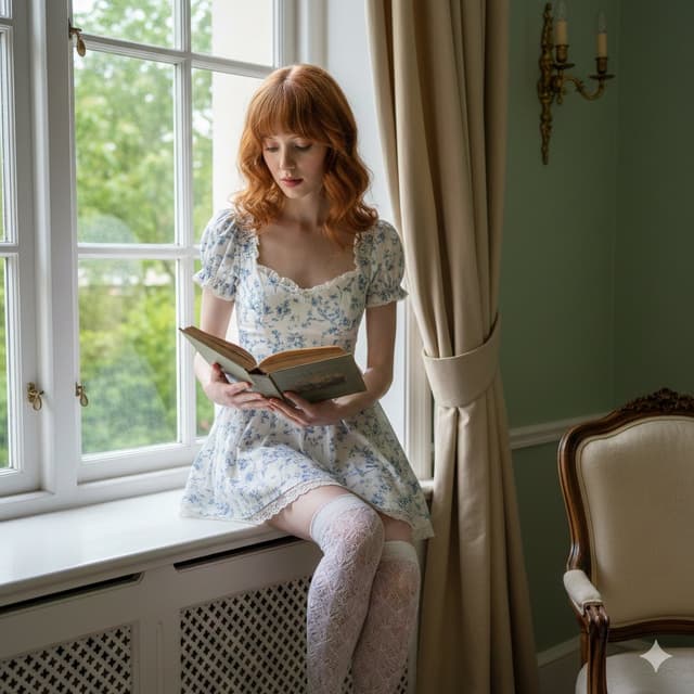 Vintage Interior Portrait with Copper Hair — output