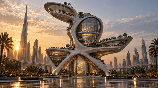Game Asset - Futuristic Building Transformation — output