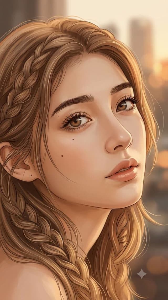 Profile / Avatar - Cinematic Warm Portrait Illustration — output
