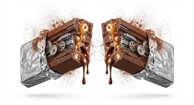 E-commerce Main Image - Advertising Visual Prompt: Chocolate Bar Process Display — output