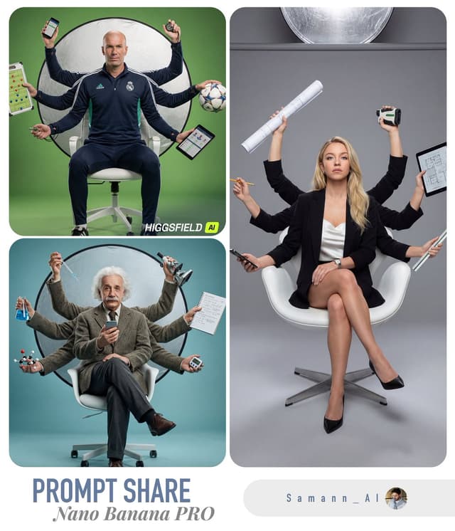 Hyper-Real Multi-Arm Professional Portrait — output