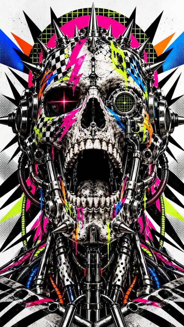Social Media Post - GPT Image 2 Cyber-Punk Skull Portrait Prompt — output