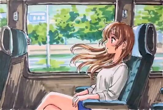 Hand-Drawn Anime Bus Scene Video Prompt — cover