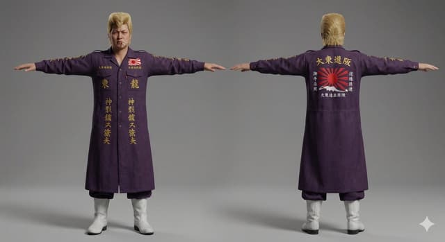 Game Asset - Nano Banana Pro Image Generation of Classic Japanese Bosozoku as a 3D Model Asset — output