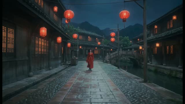 Cinematic Wuxia Night Scene — cover