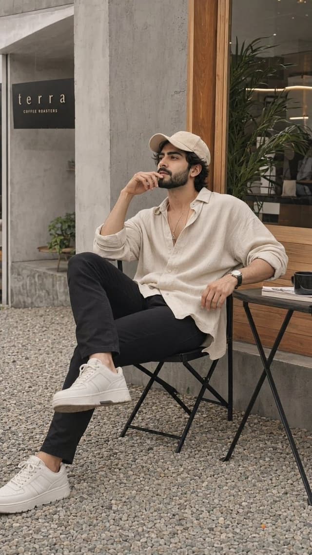 Profile / Avatar - Minimalist Streetwear Cafe Portrait — output