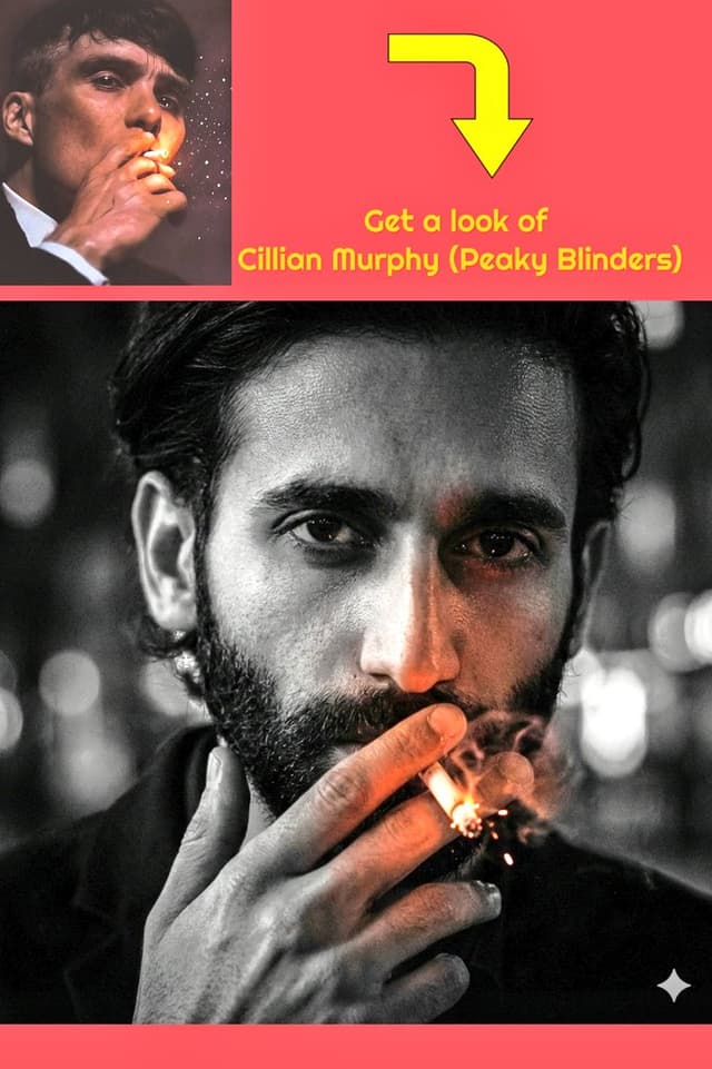Film Noir Portrait of Cillian Murphy with Cigarette — output