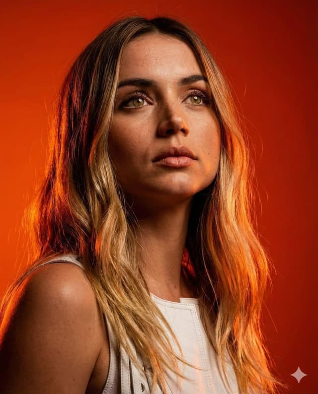 High-Contrast Editorial Portrait with Identity Lock — output
