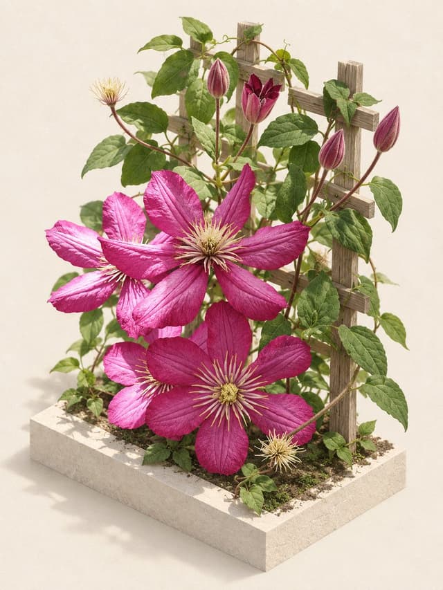 Product Marketing - Editorial Clematis Garden Diorama — output