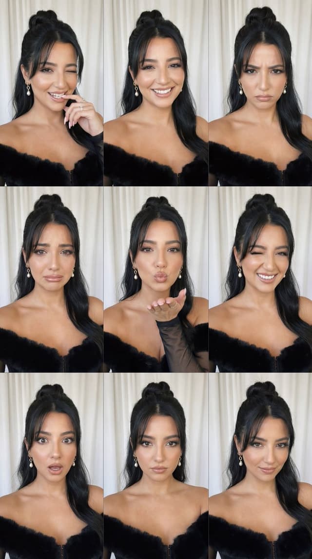 90s Selfie Emotion Grid with Identity Lock — output