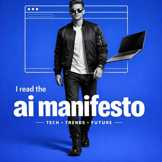 Modern Tech-Influencer Poster Design — output