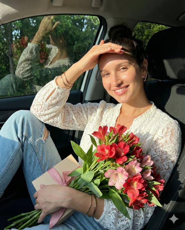 Lifestyle Portrait in Car During Golden Hour — output