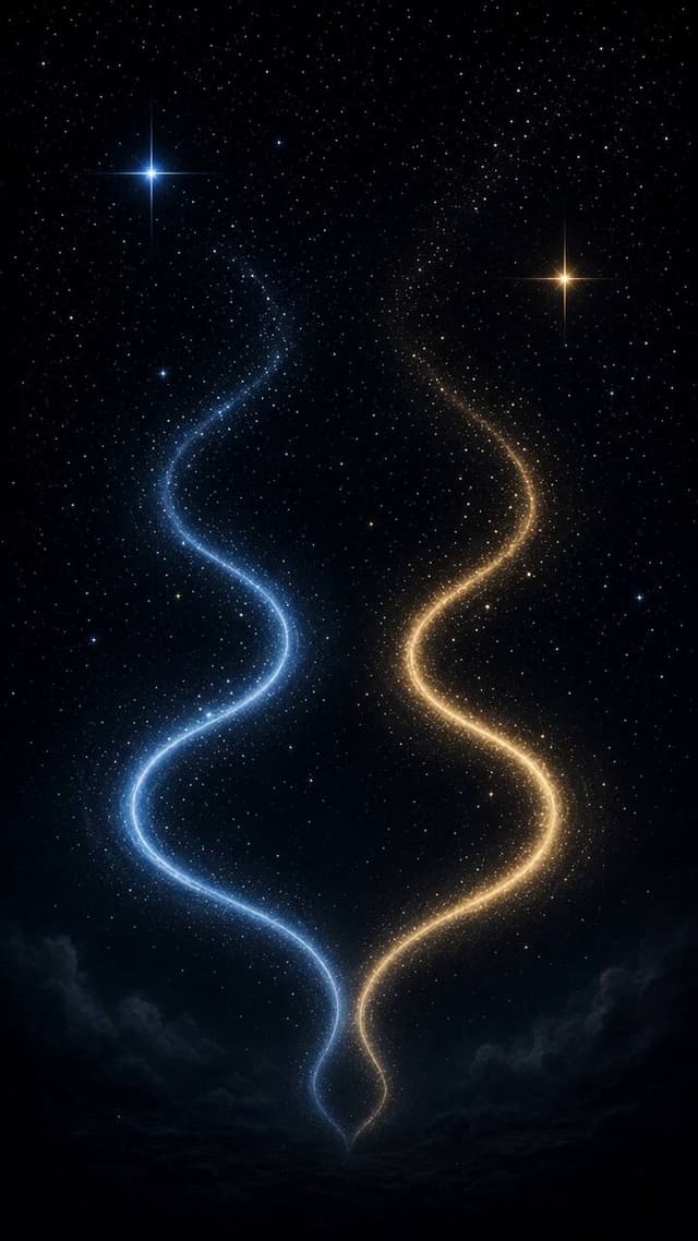 Lights spiraling into stars video