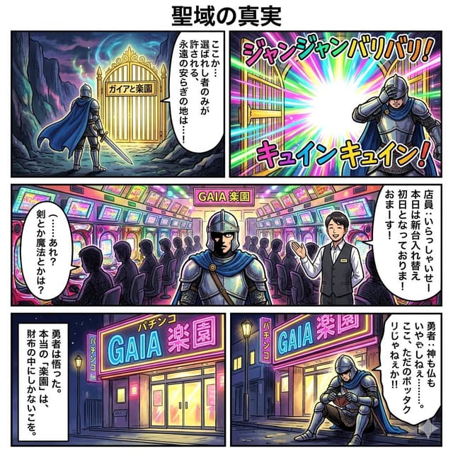 Comic / Storyboard - Four-Panel Manga: The Truth of the Sanctuary — output