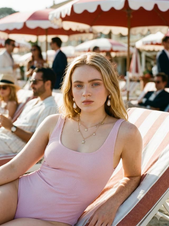 Profile / Avatar - Golden Hour Beach Club Portrait — output