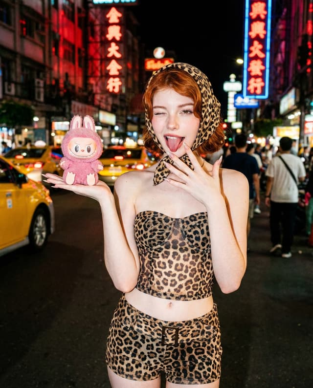 Neon City Nightlife Fashion Editorial Prompt — output