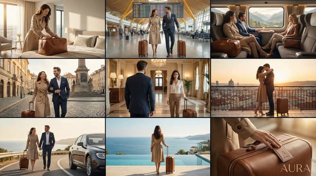 Comic / Storyboard - Commercial Ad Storyboard Prompt for Luxury Luggage — output