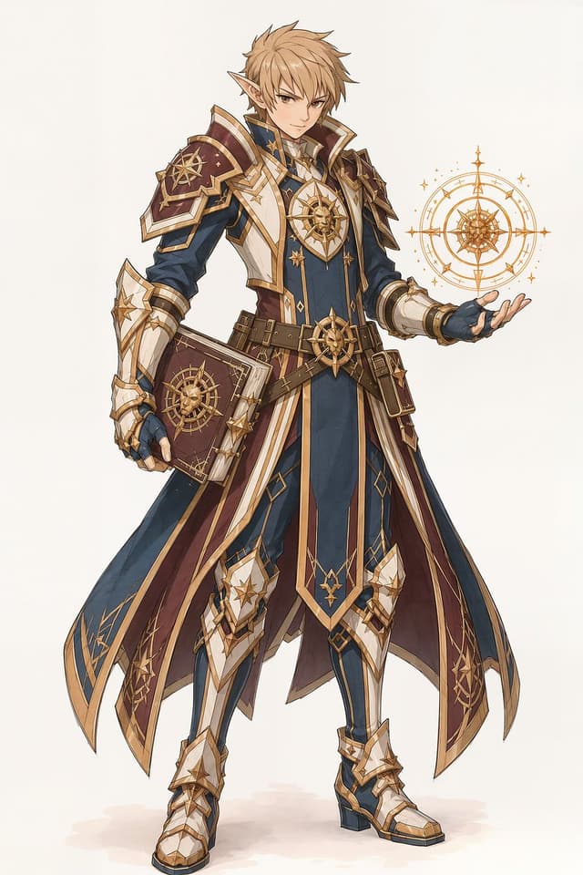 Comic / Storyboard - Elf Mage-Knight Character Design — output