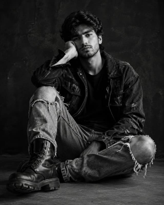 Profile / Avatar - Monochrome Editorial Male Portrait — output