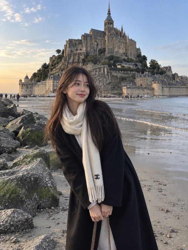 Social Media Post - Candid Travel Portrait European Coast — output