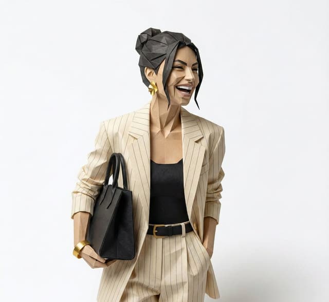 Hyper-Detailed Origami Portrait Sculpture — output